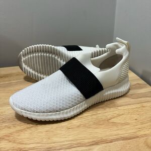 Maud Frizon Trainers Womens White & Black EU 38 7.5 US Slip On Luxury Shoes